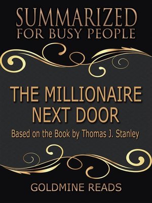 cover image of The Millionaire Next Door --Summarized for Busy People
